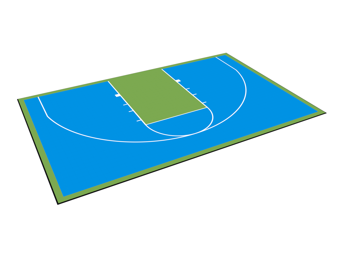 VersaCourt Half Court Plus kit in Royal Blue / Olive Green